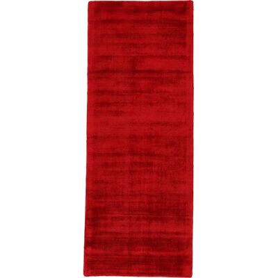 CARPETFINE Ava Viskoseteppich - rot - 80cm x 400cm - Seidenoptik - 13mm - Rug CARPETFINE Ava Viskoseteppich - rot - 80cm x 400cm - Seidenoptik - 13mm - Rug