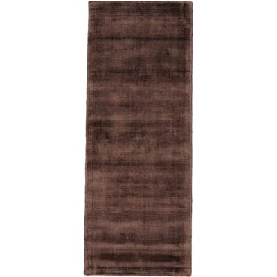 CARPETFINE Ava Viskoseteppich - Dunkelbraun - 60x180cm - Teppich CARPETFINE Ava Viskoseteppich - Dunkelbraun - 60x180cm - Teppich