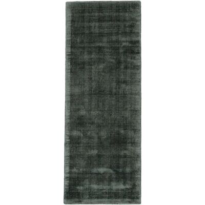 CARPETFINE Ava Viscose Rug - Dark Green - 75x240cm - Carpet CARPETFINE Ava Viscose Rug - Dark Green - 75x240cm - Carpet