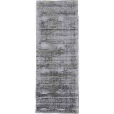 CARPETFINE Ava Viskoseteppich - 80x300cm, hellgrau, Seidenoptik, handgewebt - Teppich CARPETFINE Ava Viskoseteppich - 80x300cm, hellgrau, Seidenoptik, handgewebt - Teppich