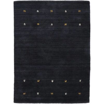 CARPETFINE Gabbeh Uni Schwarzer Handgewebter Teppich - Teppich CARPETFINE Gabbeh Uni Schwarzer Handgewebter Teppich - Teppich