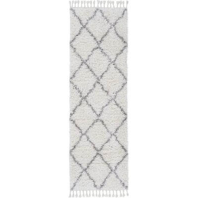 CARPETFINE Eddy - weiß - 60×180 cm - 30 mm - Rug CARPETFINE Eddy - weiß - 60×180 cm - 30 mm - Rug