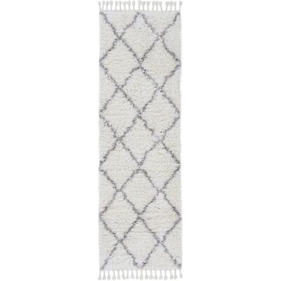CARPETFINE Eddy Weiß Hochflor-Teppich - Läufer CARPETFINE Eddy Weiß Hochflor-Teppich - Läufer