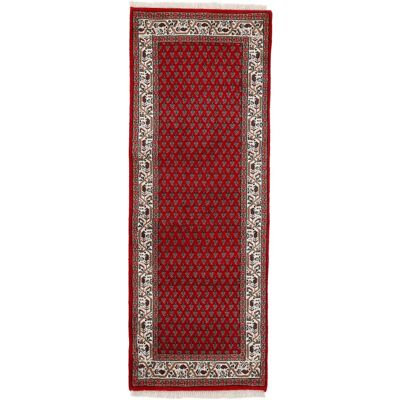 WOVEN ARTS Mir Teppich - 80x200cm, Rot, Handgeknüpft, Wolle WOVEN ARTS Mir Teppich - 80x200cm, Rot, Handgeknüpft, Wolle
