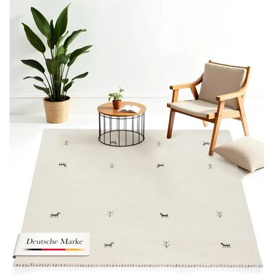 CARPETFINE Gabbeh-Uni Woll Handgewebter Teppich - Teppich CARPETFINE Gabbeh-Uni Woll Handgewebter Teppich - Teppich