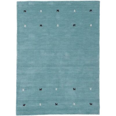 Carpetfine Gabbeh Uni - 200x250cm, türkiser Wolle, handgewebt - Rug Carpetfine Gabbeh Uni - 200x250cm, türkiser Wolle, handgewebt - Rug