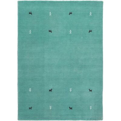 Carpetfine Gabbeh Uni Türkis Handgewebter Teppich - Teppich Carpetfine Gabbeh Uni Türkis Handgewebter Teppich - Teppich
