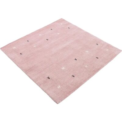 CARPETFINE Gabbeh-Uni Rug - rosa, 150x150cm, handwoven CARPETFINE Gabbeh-Uni Rug - rosa, 150x150cm, handwoven