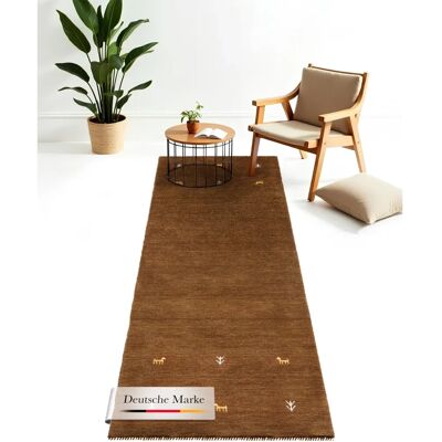 CARPETFINE Gabbeh Uni Brown Handwoven Rug CARPETFINE Gabbeh Uni Brown Handwoven Rug