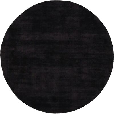 CARPETFINE Ava Viskoseteppich - Runde, 80cm, 13mm, Schwarz - Teppich CARPETFINE Ava Viskoseteppich - Runde, 80cm, 13mm, Schwarz - Teppich