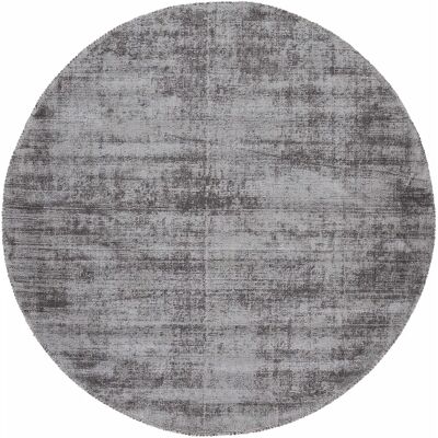 CARPETFINE Ava Viskoseteppich - 200cm Rund, Hellgrau, Handgewebt CARPETFINE Ava Viskoseteppich - 200cm Rund, Hellgrau, Handgewebt