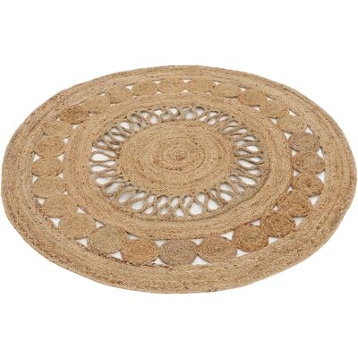 CARPETFINE Ella Jute Teppich Rund 150cm - Teppich CARPETFINE Ella Jute Teppich Rund 150cm - Teppich