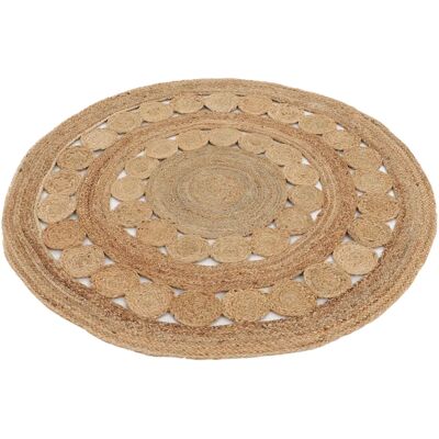 Carpetfines Dana Juteteppich - Rund 120cm Naturbeige - Teppich Carpetfines Dana Juteteppich - Rund 120cm Naturbeige - Teppich