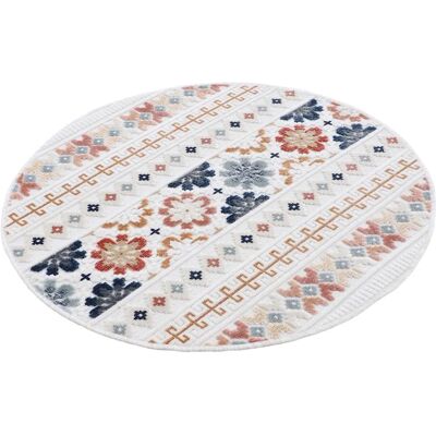 Carpetfine Deja 103 Beigefarbener Runder Indoor-Outdoor-Teppich - Teppich Carpetfine Deja 103 Beigefarbener Runder Indoor-Outdoor-Teppich - Teppich