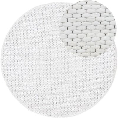 Carpetfine Sina Wollteppich - Rund 150cm, Beige, Zeitloses Design Carpetfine Sina Wollteppich - Rund 150cm, Beige, Zeitloses Design