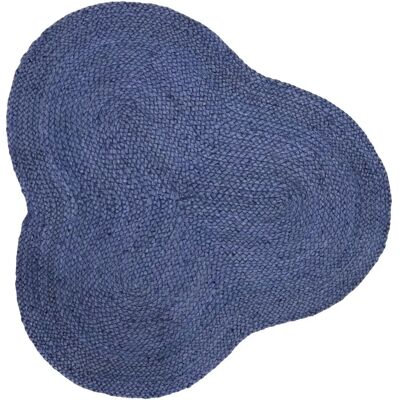 Carpetfine Alia Jute Rug - Blue, 150x150cm - Boho Style Carpetfine Alia Jute Rug - Blue, 150x150cm - Boho Style