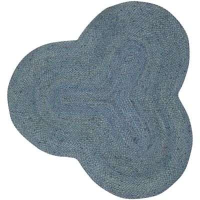 CARPETFINE Alia Juteteppich - 150x150cm Naturblau CARPETFINE Alia Juteteppich - 150x150cm Naturblau