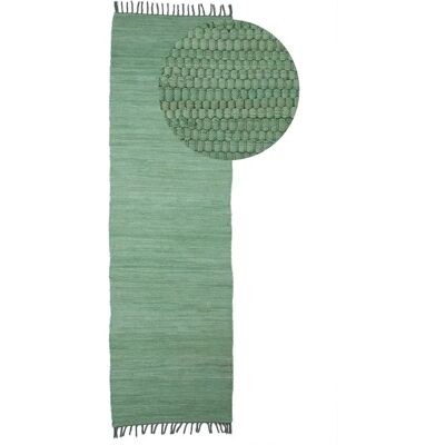 CARPETFINE - Kelim Chindi uni - Grün - rug CARPETFINE - Kelim Chindi uni - Grün - rug