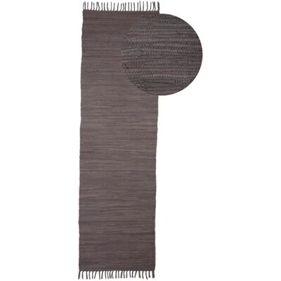 CARPETFINE - Kelim Chindi Uni - Grau - 70x140 cm - Rug CARPETFINE - Kelim Chindi Uni - Grau - 70x140 cm - Rug