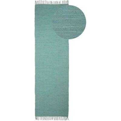 CARPETFINE - Kelim Chindi uni - Türkis - 70x140 cm - Rug CARPETFINE - Kelim Chindi uni - Türkis - 70x140 cm - Rug