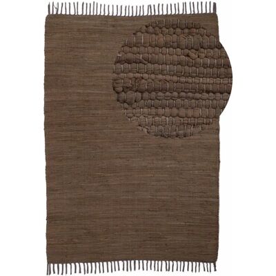 Teppich CARPETFINE Kelim Chindi uni - Handgewebter Brauner Rechteckiger Teppich Teppich CARPETFINE Kelim Chindi uni - Handgewebter Brauner Rechteckiger Teppich