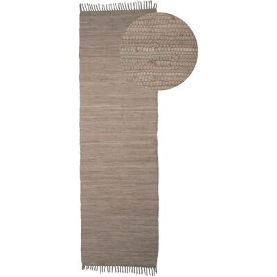 CARPETFINE Kelim Chindi uni Taupe - Teppich CARPETFINE Kelim Chindi uni Taupe - Teppich