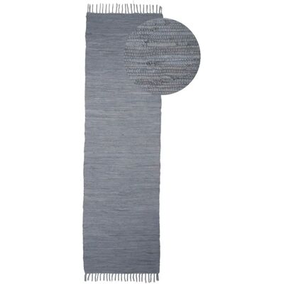CARPETFINE Kelim Chindi uni Grauer Teppich - Teppich CARPETFINE Kelim Chindi uni Grauer Teppich - Teppich