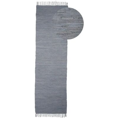 CARPETFINE Kelim Chindi uni Grau Teppich - Teppich CARPETFINE Kelim Chindi uni Grau Teppich - Teppich