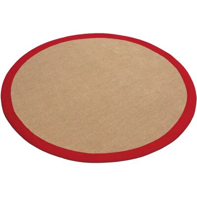 Carpetfine - Sisal - red - Ø60 cm - rug Carpetfine - Sisal - red - Ø60 cm - rug