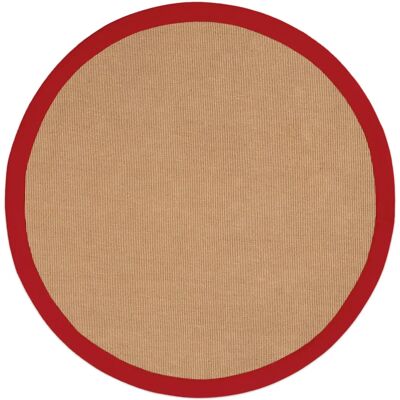 Carpetfine - Sisal - rot - Ø60 cm - Teppich Carpetfine - Sisal - rot - Ø60 cm - Teppich