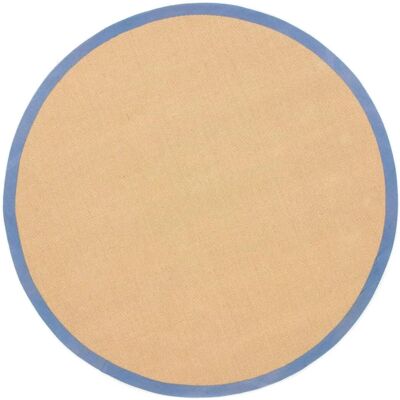 Carpetfine Sisal Round Rug - Sisal - Blue - 60cm Diameter - Rug Carpetfine Sisal Round Rug - Sisal - Blue - 60cm Diameter - Rug