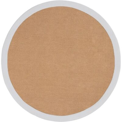 Carpetfine Sisal Weiß - Rundteppich mit Bordüre - Ø 200cm Carpetfine Sisal Weiß - Rundteppich mit Bordüre - Ø 200cm