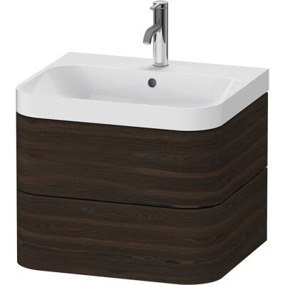 Duravit Happy D.2 Plus Nussbaum gebürstet C-Form Set - Badmöbel Duravit Happy D.2 Plus Nussbaum gebürstet C-Form Set - Badmöbel