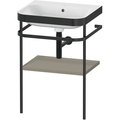 Duravit Happy D.2 Plus Set C-Bonded con Console in Metallo - 57,5x49 cm Duravit Happy D.2 Plus Set C-Bonded con Console in Metallo - 57,5x49 cm