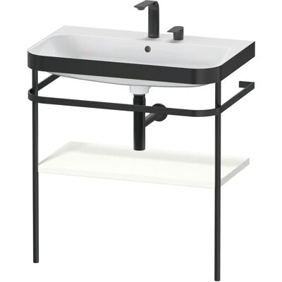 Duravit Weiß Badezimmerwaschtisch-Set mit Metallkonsole - 77,5x49 cm Duravit Weiß Badezimmerwaschtisch-Set mit Metallkonsole - 77,5x49 cm