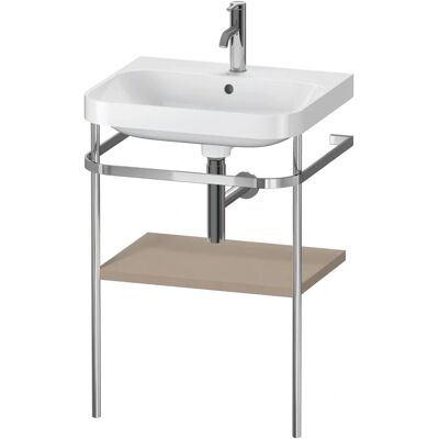 Duravit Happy D.2 Plus C-förmiger Waschtisch mit Metallkonsole - Badezimmermöbel Duravit Happy D.2 Plus C-förmiger Waschtisch mit Metallkonsole - Badezimmermöbel