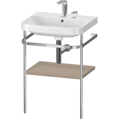 Duravit Happy D.2 Plus C-Form Waschbecken-Set - 57,5x49 cm, 2 Hahnlöcher, Metallkonsole Duravit Happy D.2 Plus C-Form Waschbecken-Set - 57,5x49 cm, 2 Hahnlöcher, Metallkonsole