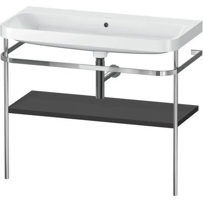Duravit Designer Waschbecken C-Form mit Metallkonsole - Graphit Supermatt Duravit Designer Waschbecken C-Form mit Metallkonsole - Graphit Supermatt