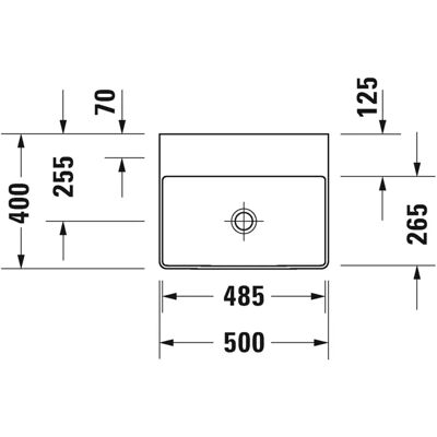 Duravit DuraSquare Waschtisch 2356500070 - Weiß - Kompakt 50x40cm - Ohne Überlauf Duravit DuraSquare Waschtisch 2356500070 - Weiß - Kompakt 50x40cm - Ohne Überlauf