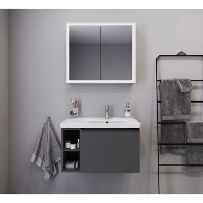 Duravit D-Neo Hvid højglans asymmetrisk håndvask - Vaske- og skabsmodul Duravit D-Neo Hvid højglans asymmetrisk håndvask - Vaske- og skabsmodul