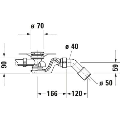Duravit Zentrale Abfluss- und Überlaufset - Badewannen-Drainagesystem Duravit Zentrale Abfluss- und Überlaufset - Badewannen-Drainagesystem