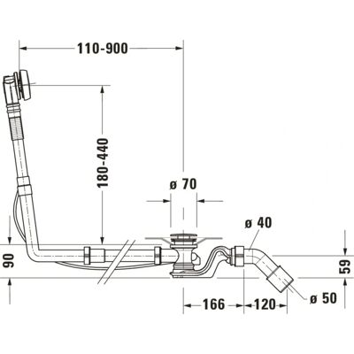 Duravit Modell 792210 Überlaufgarnitur - Chrom Duravit Modell 792210 Überlaufgarnitur - Chrom