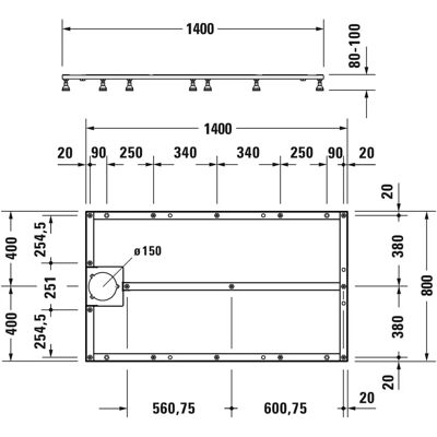 Duravit Stonetto Höhenverstellbare Duschwanne - Anthrazit Duravit Stonetto Höhenverstellbare Duschwanne - Anthrazit