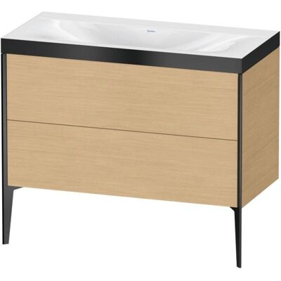 Duravit Natur Eiche Mattschwarz Waschbecken-Set - Bodenstehend, 2 Schubladen Duravit Natur Eiche Mattschwarz Waschbecken-Set - Bodenstehend, 2 Schubladen