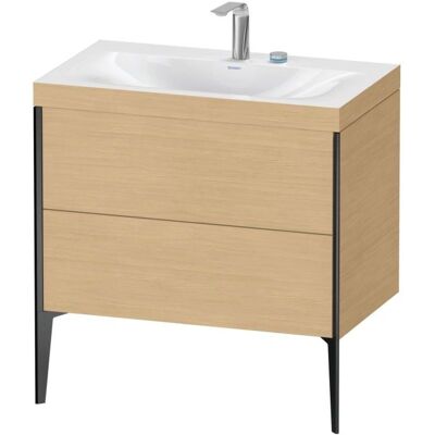 Duravit XViu Eiche Natur Schwarz Matt Set - Waschtisch-Set Duravit XViu Eiche Natur Schwarz Matt Set - Waschtisch-Set