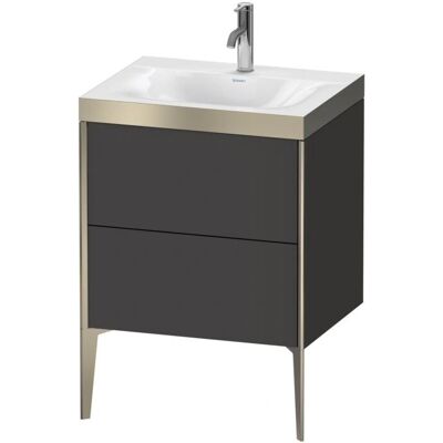 Duravit Xviu C-Bonded Set - Wandmontiertes Waschbecken, 2 Schubladen, Graphit Supermatt Duravit Xviu C-Bonded Set - Wandmontiertes Waschbecken, 2 Schubladen, Graphit Supermatt