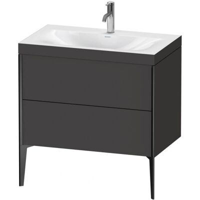 Duravit XViu C-Bonded Set Waschbecken 2 Schubladen mit Hahnloch 800x480x610 mm - Graphit Supermatt Duravit XViu C-Bonded Set Waschbecken 2 Schubladen mit Hahnloch 800x480x610 mm - Graphit Supermatt