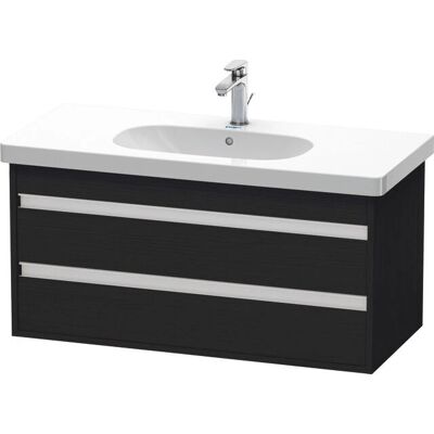 Duravit Ketho Wandhängender Waschtischunterbau, 2 Schubkästen, Eiche Schwarz Duravit Ketho Wandhängender Waschtischunterbau, 2 Schubkästen, Eiche Schwarz