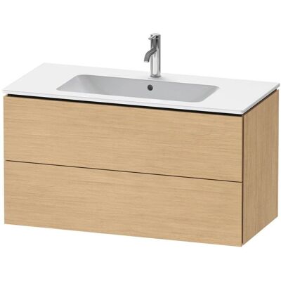 Duravit L-Cube Wandhängender Waschtisch-Unterschrank - Eiche natur, 2 Schubkästen Duravit L-Cube Wandhängender Waschtisch-Unterschrank - Eiche natur, 2 Schubkästen