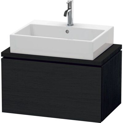 Duravit L-Cube Wandhängender Waschbeckenunterschrank in Schwarz-Eiche - Waschtischunterschrank Duravit L-Cube Wandhängender Waschbeckenunterschrank in Schwarz-Eiche - Waschtischunterschrank